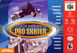 Tony Hawk's Skateboarding box art for Nintendo 64